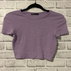ZARA Purple Crop Top | Size: S